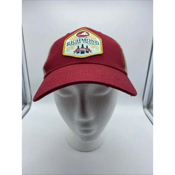 Richmond Beer Trail Red Cap Trucker Hat Snap-back RVA Brewery - Picture 3 of 9